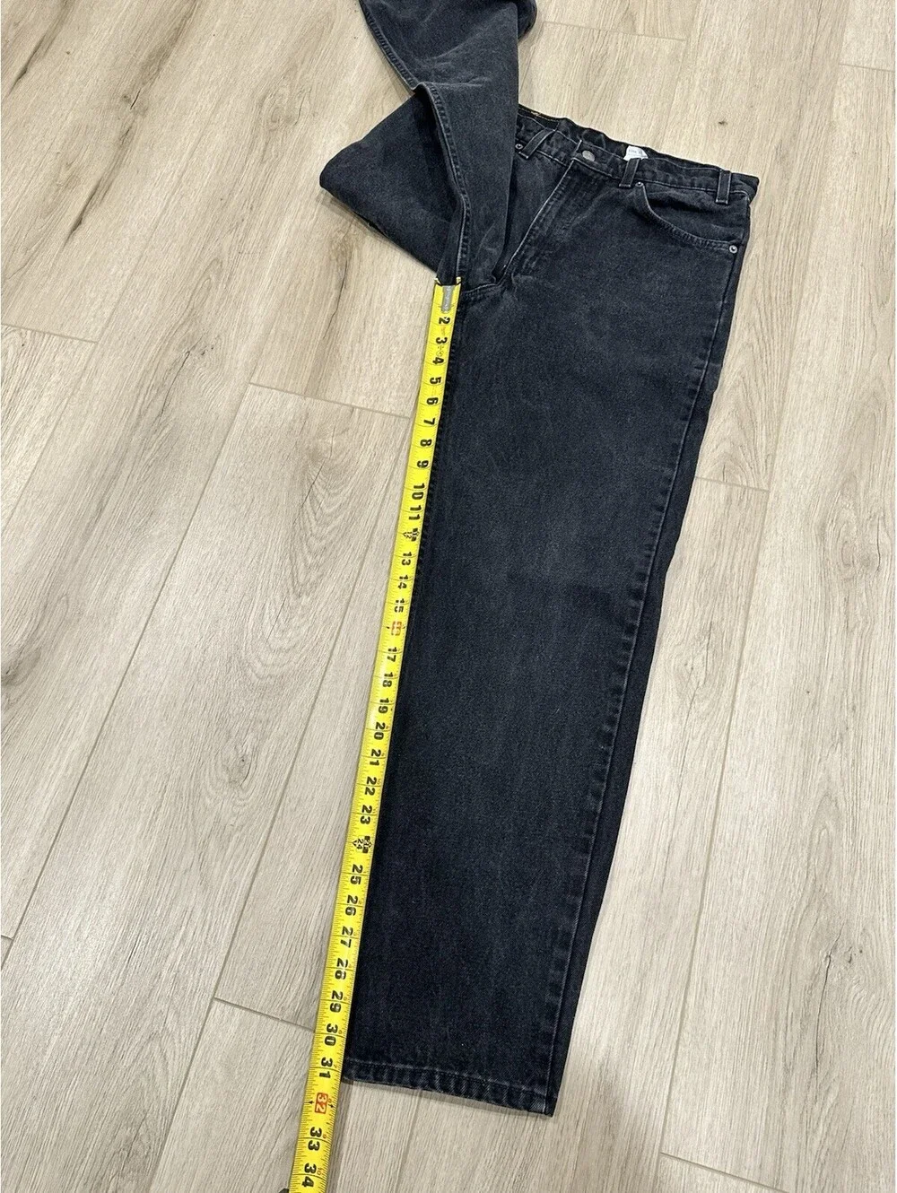 Levis 550 Orange Tab Jeans Mens 32x31 Black Relaxed Fit USA Made Denim